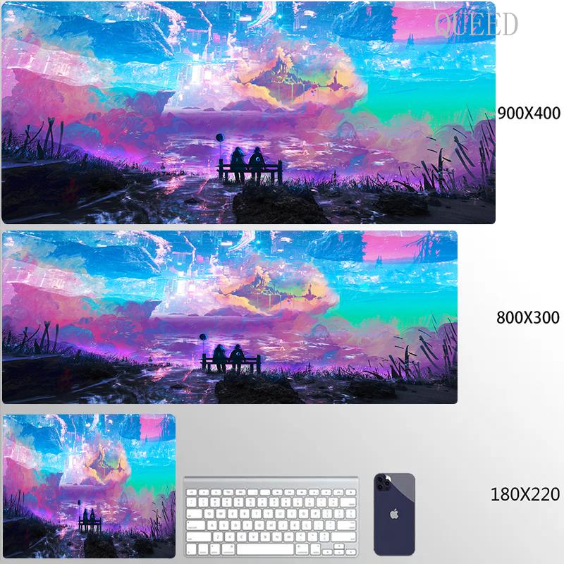 900x400 Коврик для мыши Горный пейзаж Коврик для мыши Большой Мечта Масупад Компьютерные Клавиатурные Коврики ПК Шкаф Настольный Коврик Большой Стол Ковер