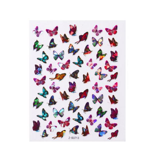 Наклейка для дизайна ногтей Сильная липкость Легко наносится Красочная Нежная Красота Бабочка Маникюр Гаджеты Принадлежности