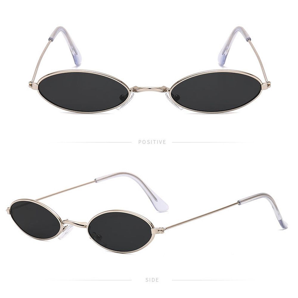 Fashion Design Small Frame Men and Women Vintage Shades Eyeglasses Sun Glasses Oval Sunglasses
