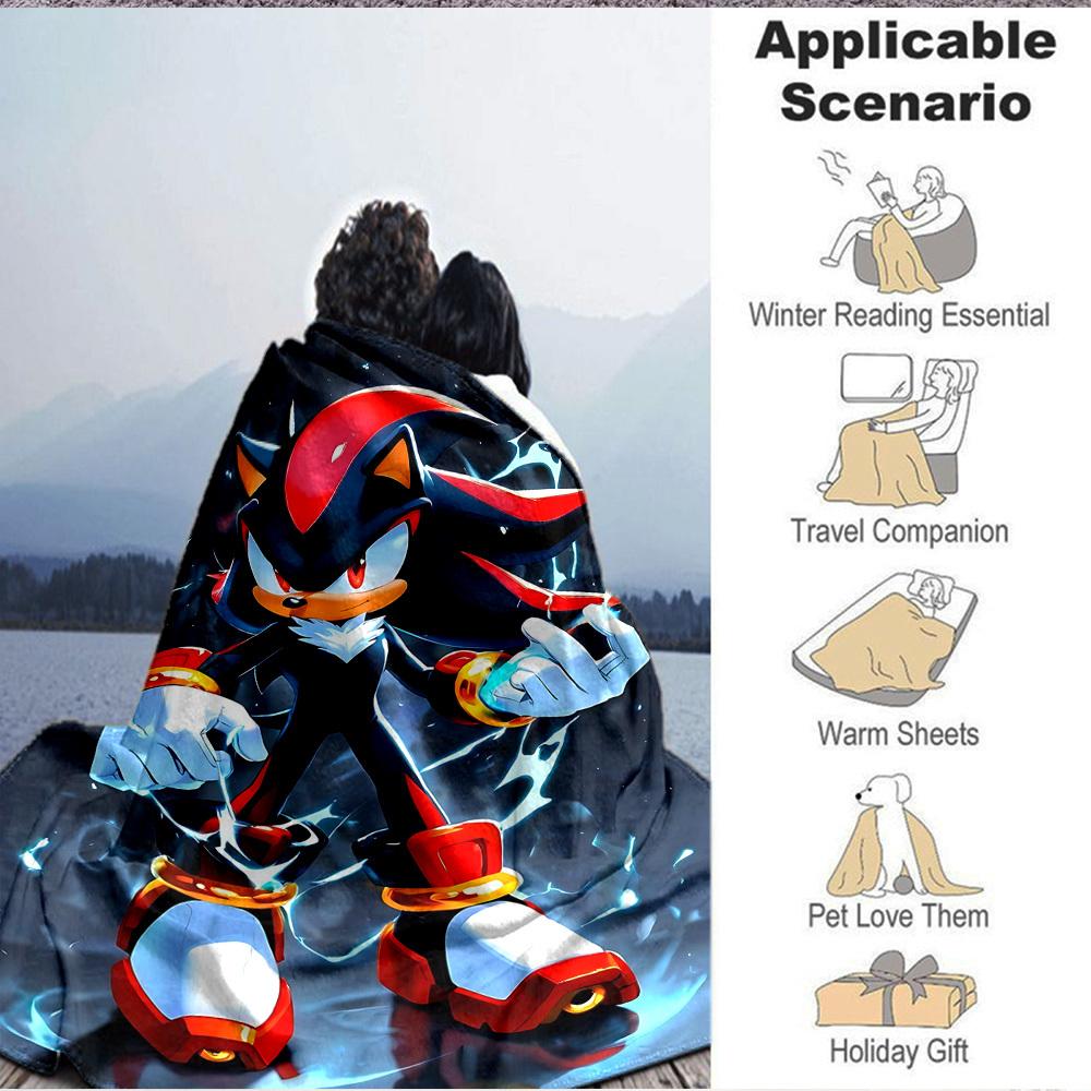 1pc Shadow Sonic Soft Skin-Friendly Flannel with Digital Printing, Various Sizes Available for Family, Friends, Birthday005