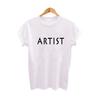 Harajuku Summer Tops Women T Shirt Artist Letter Casual Print Tee Shirts Femme Punk T
