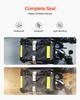 VEVOR Motorcycle Top Case, Universal Aluminum Alloy Motorbike Tail Box with Leather Lining