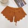 Warm Shawl Fake Collar Women Ruffle Detachable Collars for Women False Knited Lolita Lapel Half Shirt Shawl Wrap Decoration