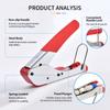 Coaxial Cable Crimping Pliers Set RG6 RG59 Wire Stripper Crimper Tool Kit 10pcs RG6 F-type Compression Connectors