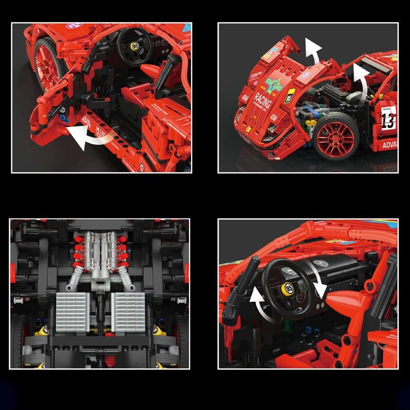 MOULD KING 13095 Техническая 1:10 Модель автомобиля APP RC F40 Супер спортивный автомобиль MOC-98701 Строительные блоки Кирпичи Игрушки Дети Подарки на день рождения