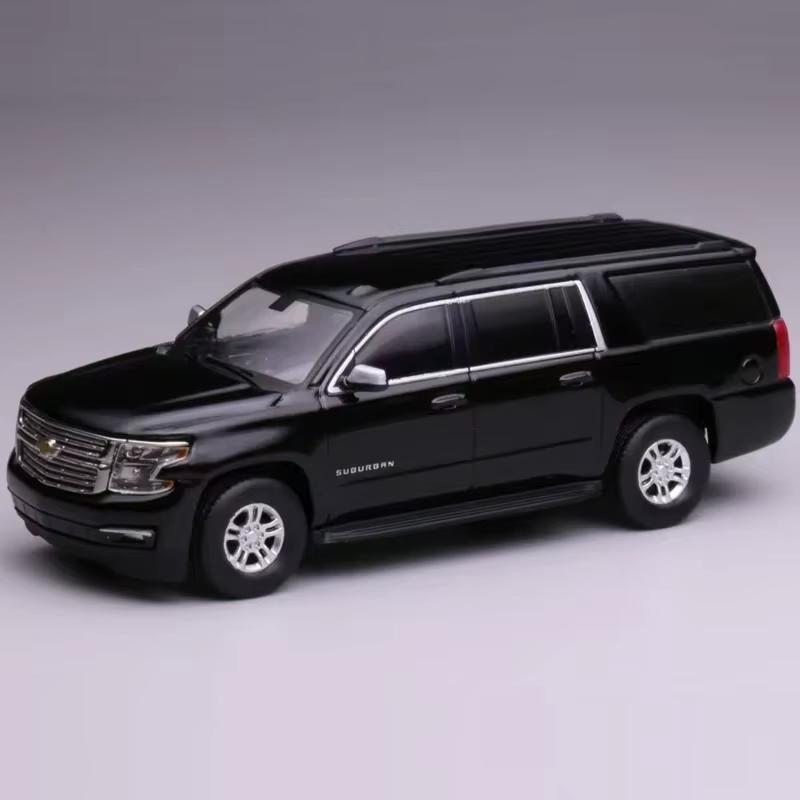 New 596 Model 1:64 Black Chevrolet Tahoe Unmarked US Police Alloy Diecast Car Model Collectible For Car Enthusiast Display Toy