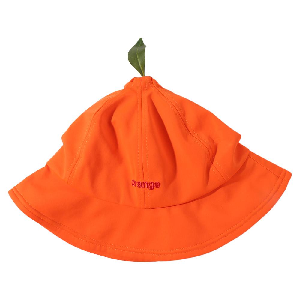 Quick-dry Orange Fisherman Hat Cool Embroidered Letter Sun Hat Creative Orange Bucket Cap  Outdoor