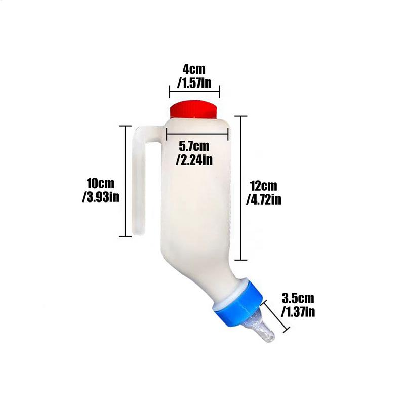 Бутылочка для кормления козлят и ягнят с прозрачной шкалой, подвешиваемая, для молока, с мягкой соской, бутылочки для кормления ягнят для животных