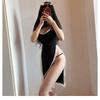 Plus Size 772 Lingerie Nun Costume: Backless Slit Cheongsam for MM 200 Jin