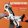 Кожаные Пробойники Клещи Инструменты Многофункциональный Нержавеющая Сталь Инструмент для Пробивания Отверстий в Ремне Сверхмощный Пробойник для Люверсов Инструмент для Рукоделия