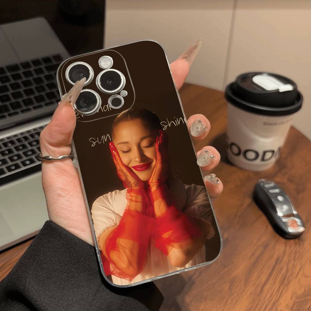A-Ариана Г-Гранде Прозрачный Чехол Для Телефона Для iPhone 16 15 14 13 12 11 Pro Max Plus Мягкая Крышка