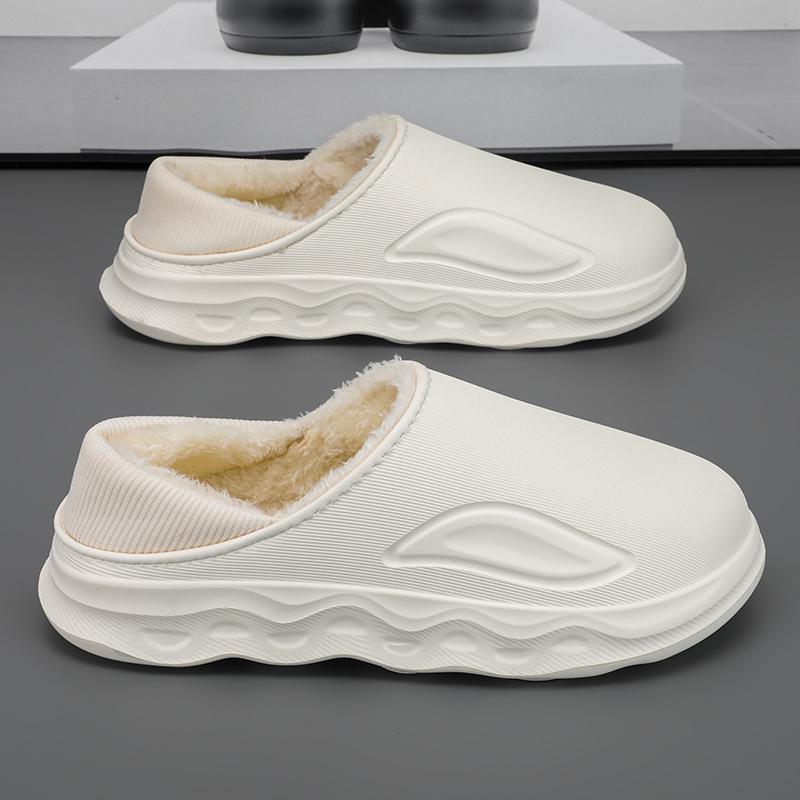 Зимние плюшевые меховые тапочки для мужчин и женщин, теплые пушистые тапочки для пар, лаконичные домашние хлопковые туфли, повседневные пушистые тапочки, большой размер 47