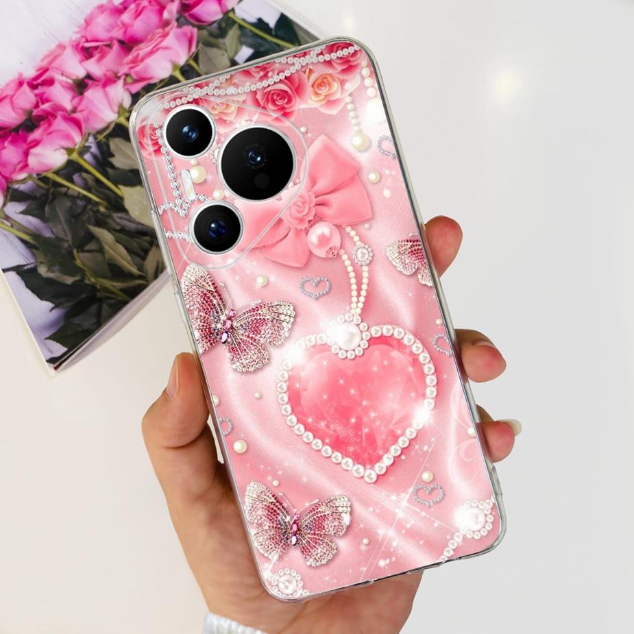 Чехол для Huawei Pura 70 Милый мультяшный расписной чехол Прозрачный силиконовый чехол для телефона Для Huawei Pura 70 Pro Plus Pura70 Pro + Мягкий чехол