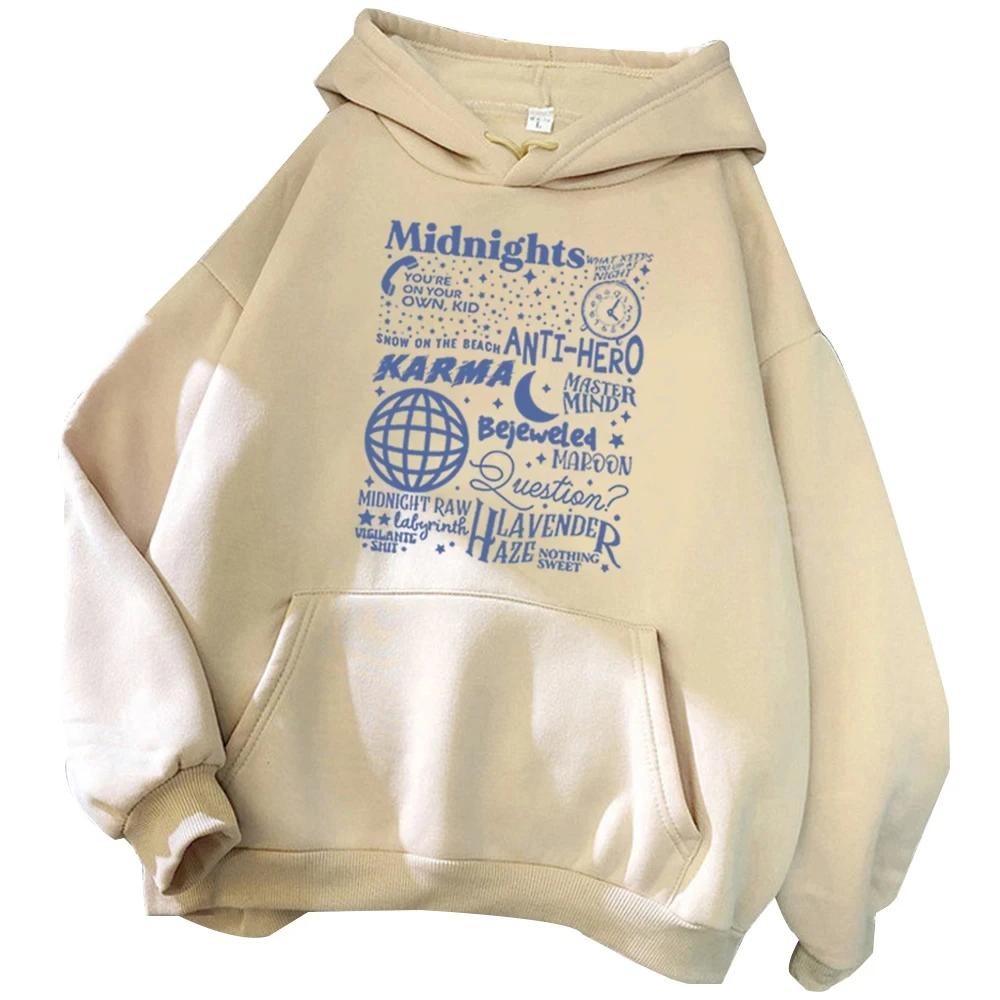 Худи Taylor Midnights Худи Тейлор Толстовка с музыкальным альбомом Подарок для меломанов Женские худи с длинным рукавом Женские пуловеры