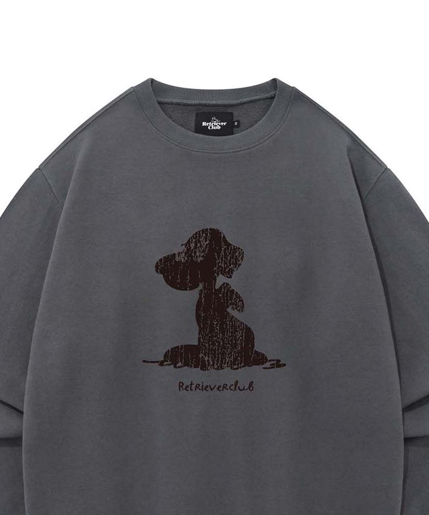 RETRIEVER CLUB Crack Puppy Crewneck [Chacoal Gray]