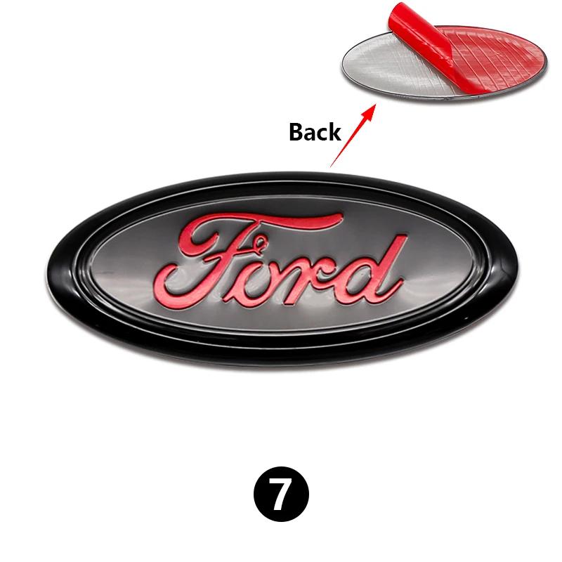 New 2026 Car Sticker 1Pc 17.5cm Car Front Rear Emblem Badge Trunk Hood Decal Sticker For Ford Edge Escape Fiesta Transit Ranger