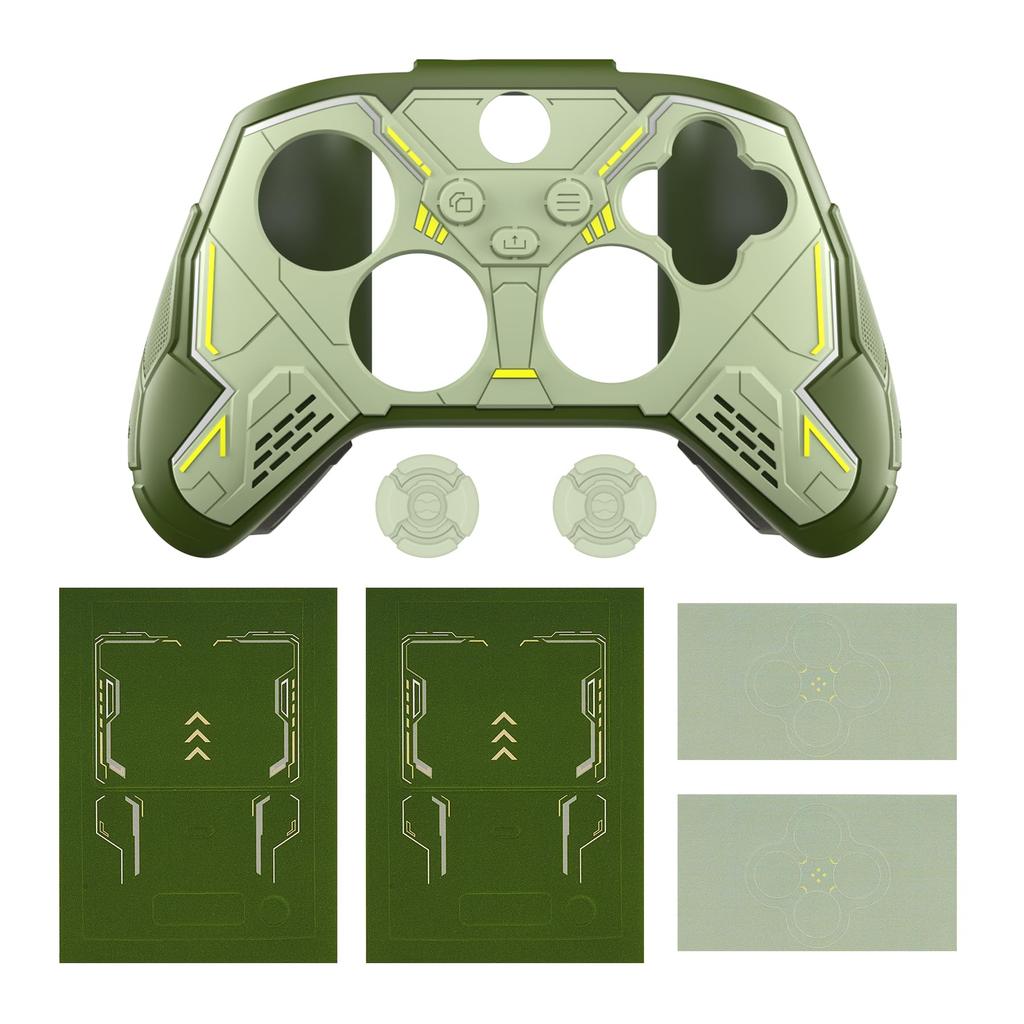 Силиконовый чехол PlayVital для Xbox Series Защитный чехол для беспроводного контроллера Xbox Core Включает накладки на стики и наклейки для контроллеров X/S, Нескользящий