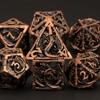 Набор полых металлических кубиков Dnd «Подземелье и кровь дракона» D + D кубики D20 D12 D10 D9 D8 D6 D4 РПГ Медные многогранники Игральные кости для ролевых игр