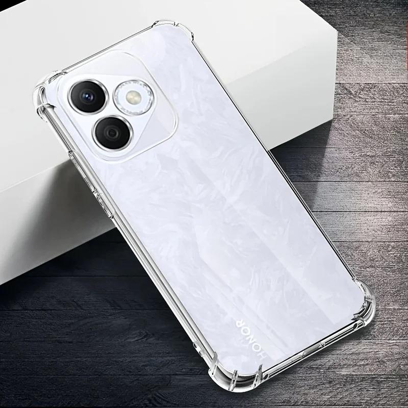 EUCAGR Для прозрачного чехла для телефона для Honor X60 GT Мягкий ТПУ Силикон для Honor X60 Pro X60i 5G Задняя крышка Прозрачный чехол