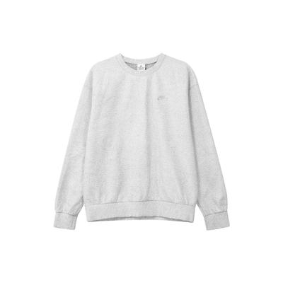 Nike Флисовая толстовка с круглым вырезом с однотонным логотипом и низким содержанием углерода, мужские топы, светло-серые DQ4265-084
