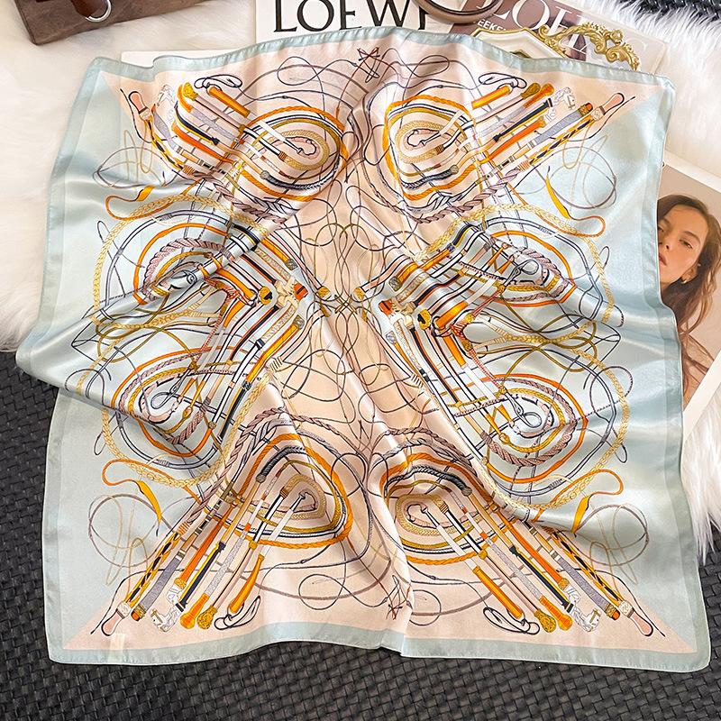 Neck Wrist Wrap Luxury Brand 100% Real Silk Square Scarf Women Headband Neckerchief Shawl Ladies Hair Bandana Scarves Mulberry