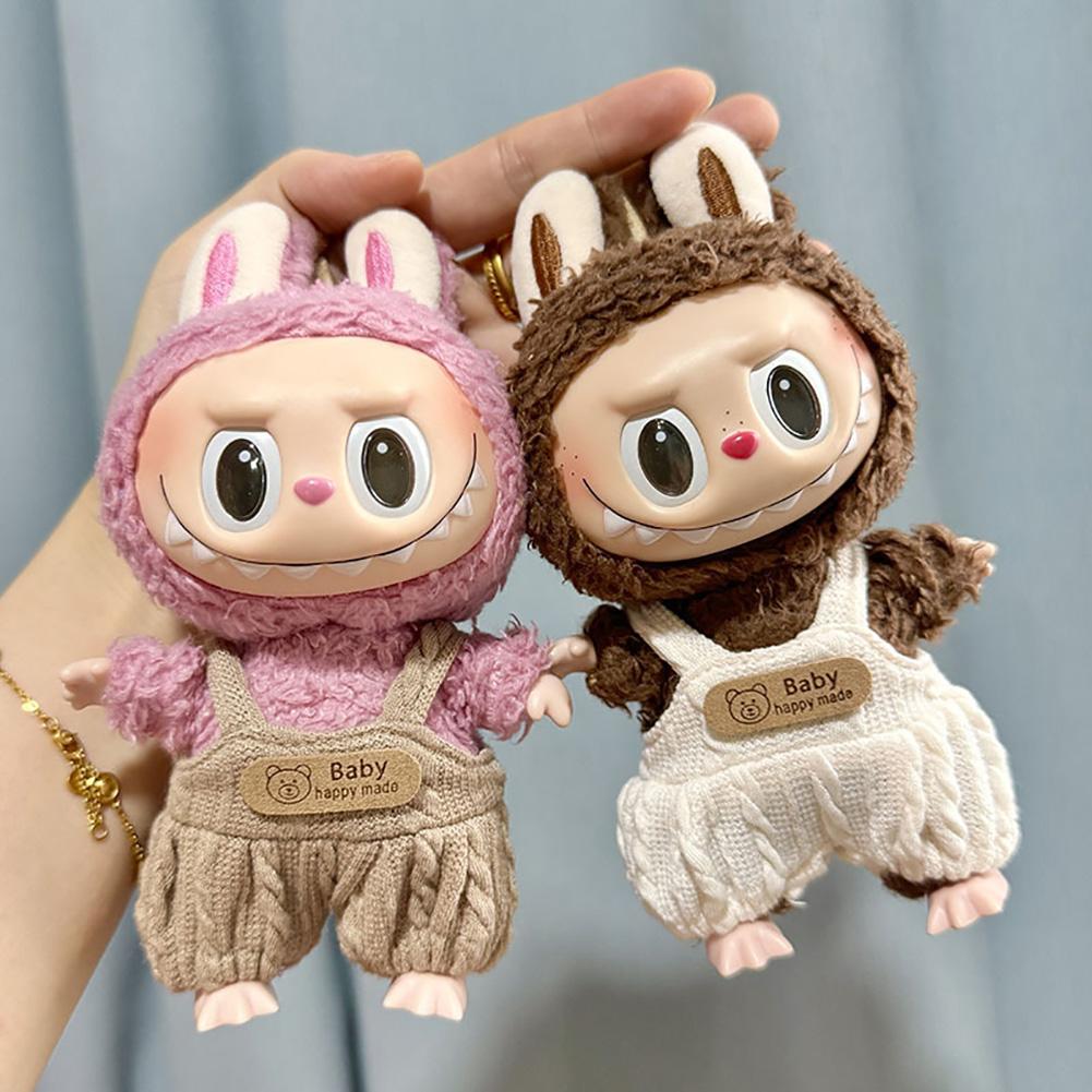 Для 17 см Кукольная одежда Лабубу Модная одежда Толстовки Кукольная одежда Цветовые толстовки Кукольные аксессуары Милые украшения Маленькая одежда