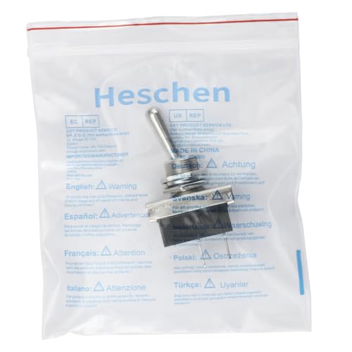 Heschen Металлический тумблер Flick Flip 12 В 25 А, KN3D-101, вкл./выкл. 2 положения 2 штырька для подсветки приборной панели автомобиля