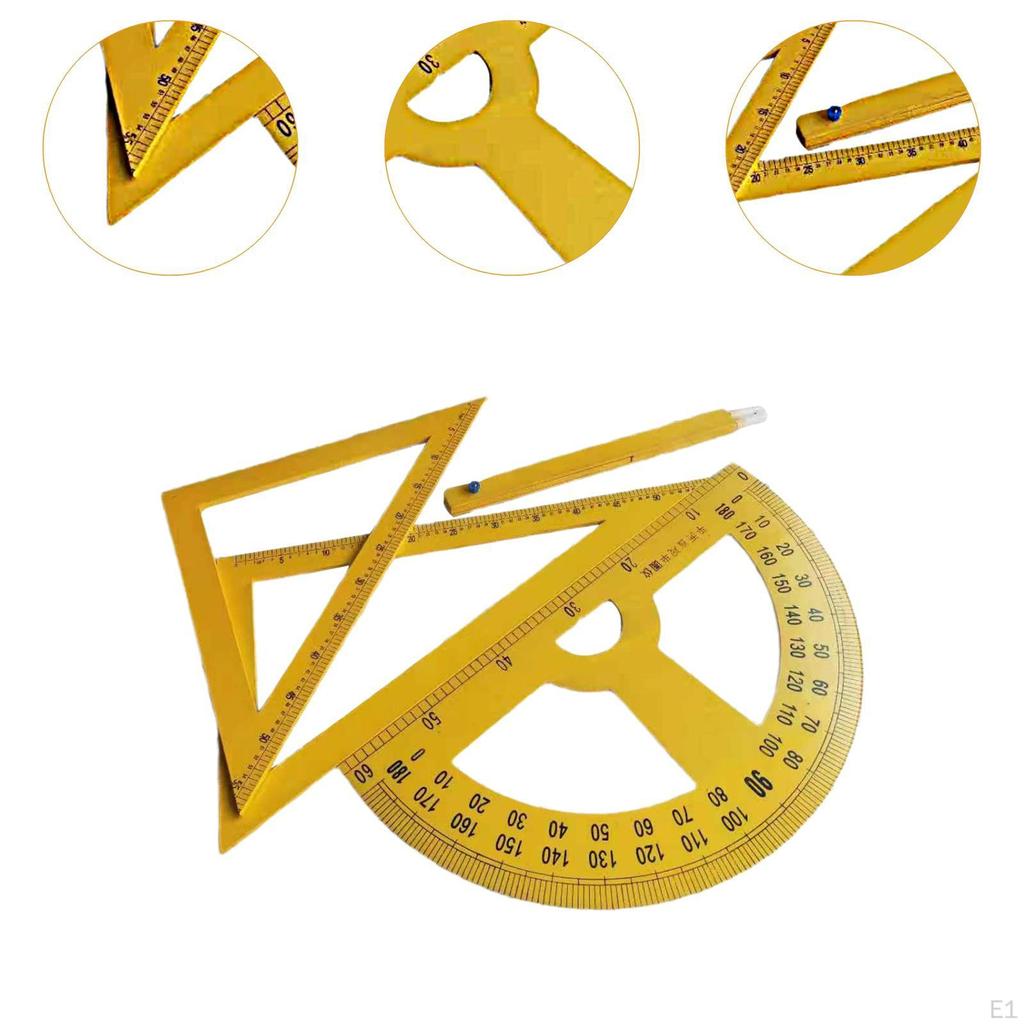 4 Pack Geometry Set for Whiteboard, Math Tools, Ruler And Compass Engineering School Use