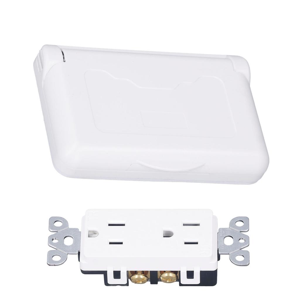 Weatherproof Outlet with Cover US Standard Power Socket Outdoor RV Electrical Receptacle 15A 125VAC