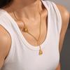 New Tassel Water Drop Necklace Niche Light Luxury Design Stacked With Wind Titanium Steel Plated 18K Gold Jewelry