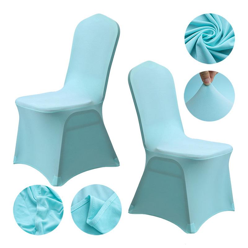 White Elastic Chair Cover with Bow for Wedding Banquet Hotel Event Full Slipcover One-Piece Design