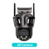 6K HD Three Screen WiFi Security Camera 4K 8MP Outdoor Wirelss PTZ IP Camera Ai Human Detect Video Surveillance iCSee APP