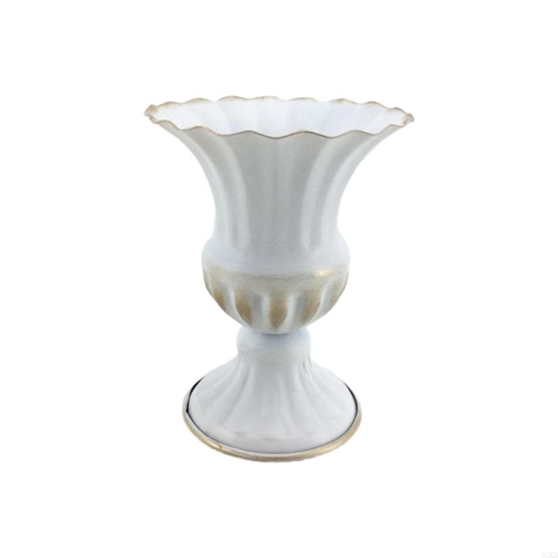 62KD Винтажная металлическая ваза для цветов Фермерский горшок для свежих сухих цветочных композиций Центральный элемент стола Деревенский домашний декор