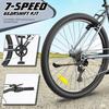 26-дюймовый горный велосипед 7-скоростной взрослый велосипед с двойными V-образными тормозами для катания на открытом воздухе Рама из высокоуглеродистой стали с передней подвеской ан