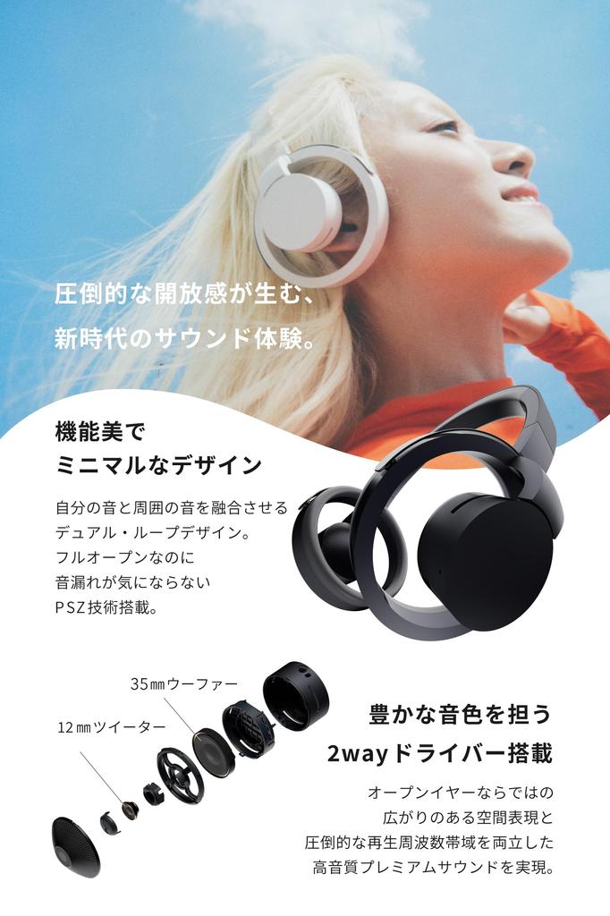 Nwm Overhead Ear Speaker Nwm ONE Headphones That Block Your Ears Bluetooth Compatible Battery Life NTT Sonority Light Gray Open-ear Don't 5.3