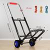 Foldable Hand Truck Dolly Adjustable Handle Collapsible Trolley Cart Convenient for Couriers