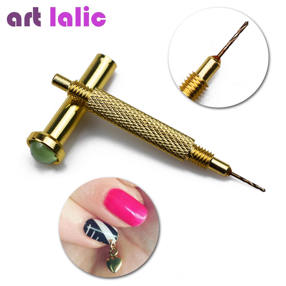 1pc Nail Art Hand Dangle Drill Hole Maker Dotting Pen Piercing Professional Manicure Nail Art Tool