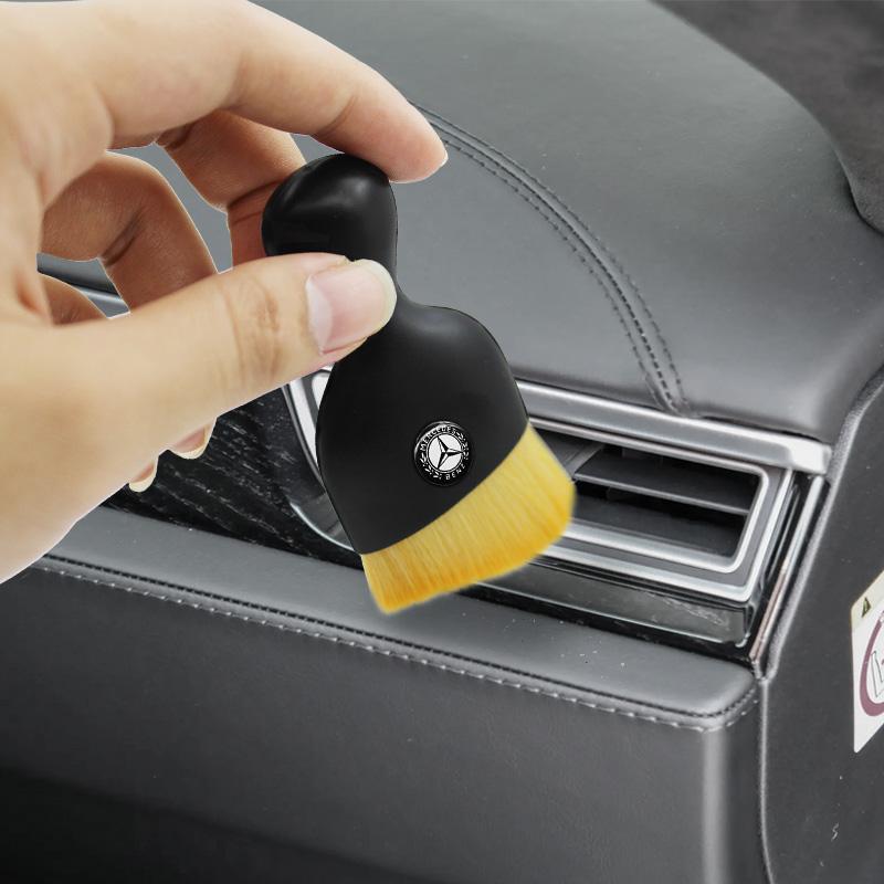 YVK5 Car Cleaning Tool Soft Brush Crevice Air Vent Clean Brush For Mercedes Benz W203 W204 W212 W213 W221 W222 C E S Class Accessory