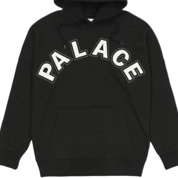 Palace FW22 Вырезанный капюшон с вышитым логотипом, мужские толстовки с капюшоном, черный P21CS229