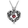 Готический Стиль Череп Черное Сердце Подвески Ожерелье Для Женщин Мужчин Партии Панк Ювелирные Изделия Ожерелье Мужские Панк Вещи Кулон Оптовая Продажа