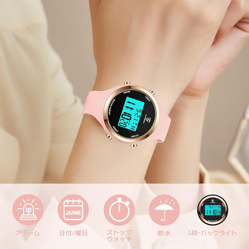 Часы женские наручные часы мужские цифровые часы унисекс детские часы спортивные часы многофункциональные будильник дата дисплей водонепроницаемые часы на открытом воздухе простые