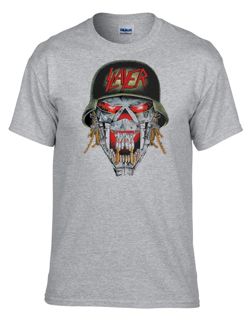 Slayer Rock Band Rock Music Legends Grey Kids T-Shirt -520_GR-Kids-