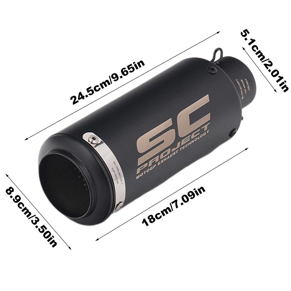 Slip On Exhaust Мотоциклетная нержавеющая сталь Slip-On Exhaust 51 мм/60 мм Универсальная замена выхлопной трубы для мотоцикла Dirt Bike Street