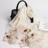 Hangzhou Silk Wool Embroidery Scarf Women'S Silk Wool Embroidery Mulberry Silk Silk Scarf Sun Protection Shawl Women
