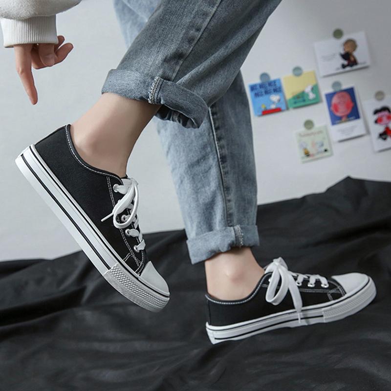 Customized Printed Spring Newest Unisex Canvas Shoes Simple and Low Cut Casual Fabric Shoes, Breathable Student Board Shoes