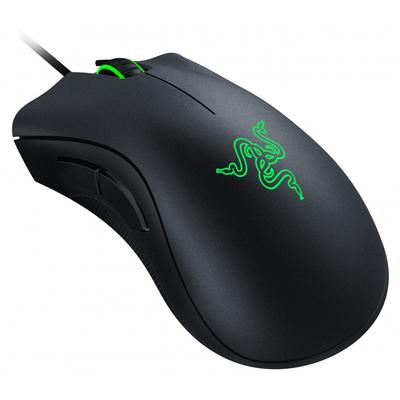 Razer Проводная игровая мышь DeathAdder Essential с 5 кнопками, 6400 DPI, оптический датчик, эргономичная форма, новая прошивка, применимая версия RZ01-02540100-R3M1-N