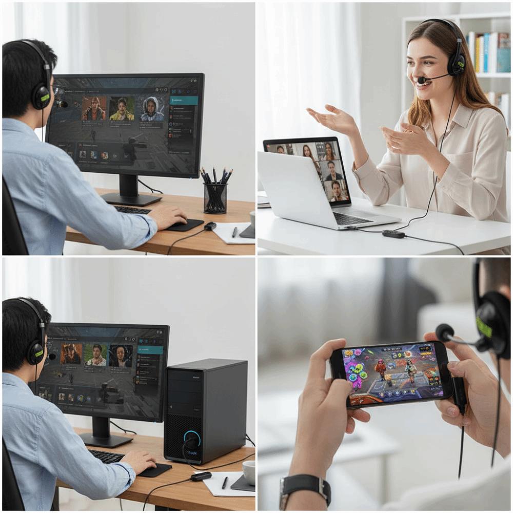 Physical Noise Reduction USB Headphones Noise Cancelling Noise Cancelling Headphones  for Phone PC