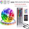 Светодиодная лента RGB длиной 10/20 м, с дистанционным управлением по Bluetooth и инфракрасному датчику, 5 В 5050, идеально подходит для красочного оформления фона.