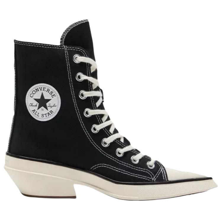 Converse Chuck 70 Hi De Luxe Заостренные Черно-белые Женские Кроссовки A13016C