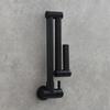 Black Brass Single Cooling Wall-mounted Kitchen Faucet Rotating Foldable Extension Sink Tap Balcony Washbasin Faucet